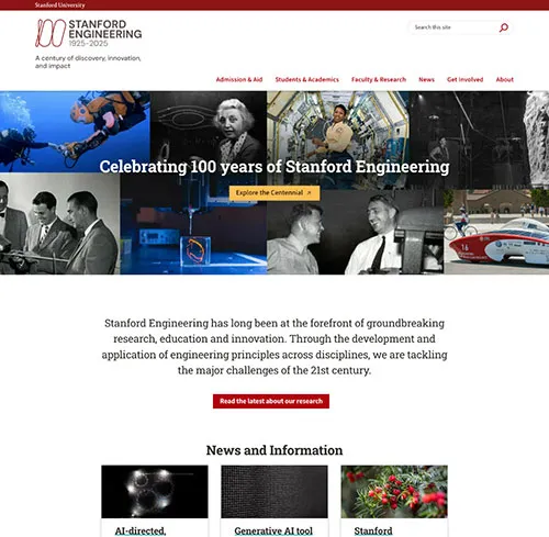 Stanford Engineering website