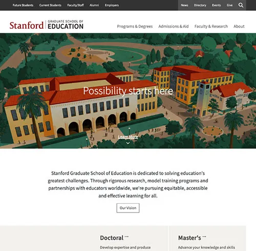 Stanford Graduate School of Education website